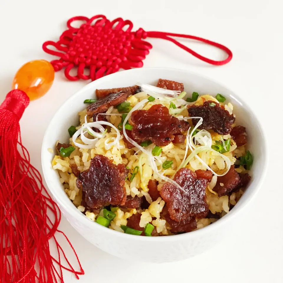 Fried rice with bak kwa (bbq pork)|12Dragonさん