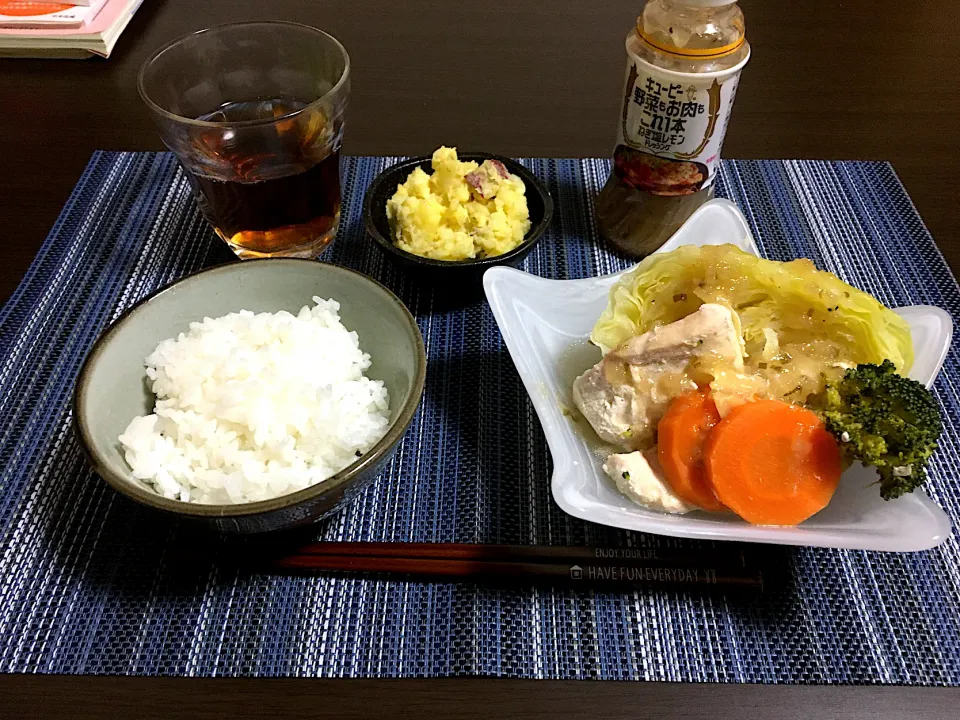 蒸し煮野菜とWポテトサラダ|ちぐあささん