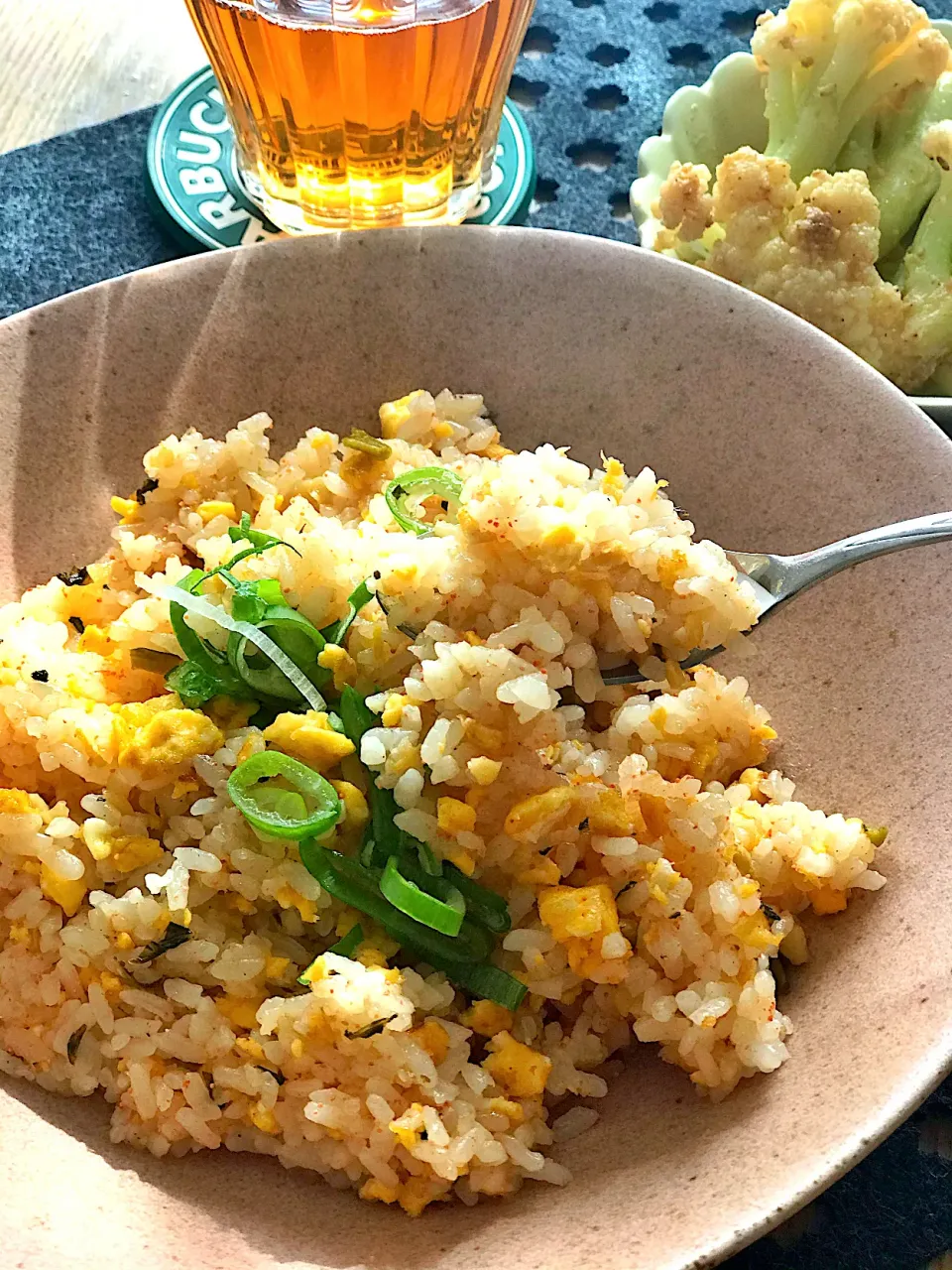 からあげビールさんの料理 おつまみ炭水化物♪旨い!明太マヨ高菜チャーハン|shakuyaku33443344さん