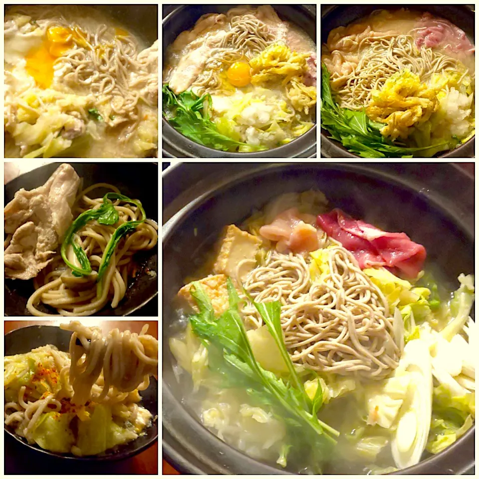 Snapdishの料理写真:Let's finish it up w/Buckwheat noodles👉🍲〆は落とし卵deかき揚げおろし煮込み蕎麦|🌈Ami🍻さん