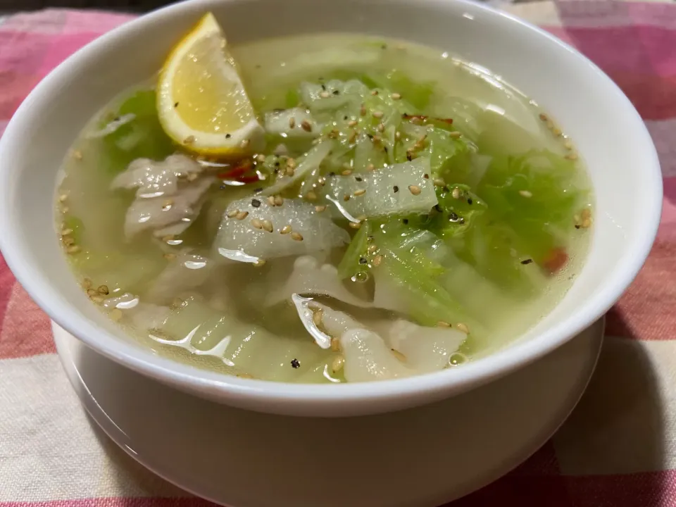 豚肉と白菜のスープ|ハルのただ飯さん