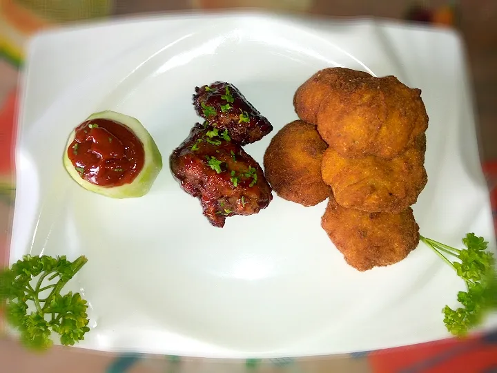 Barbeque Chicken Served with Croquette potato|Sonnyhahさん