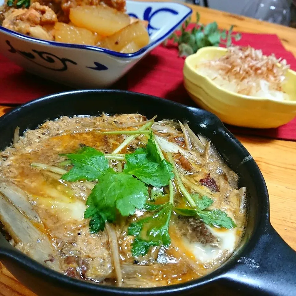 Snapdishの料理写真:さんま蒲焼き缶詰めで柳川風～🎵|とまと🍅さん