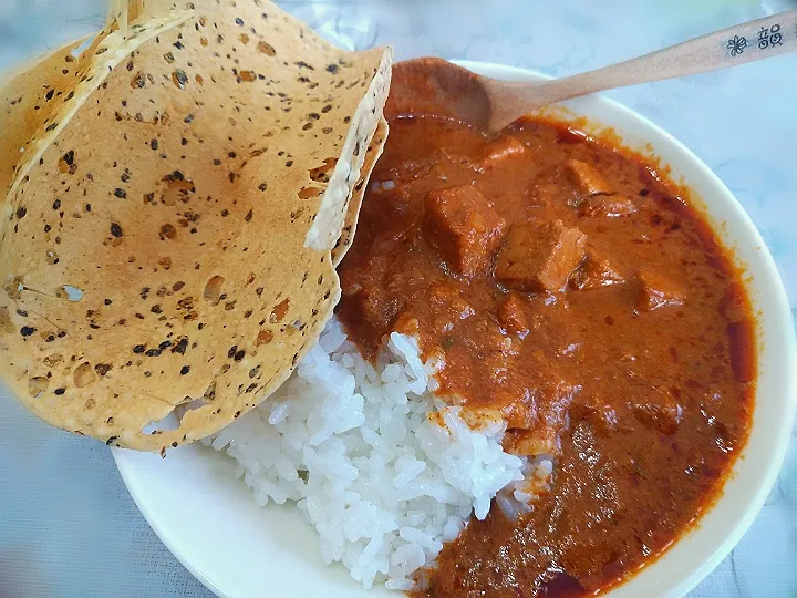 パニールカレー＆パッパド🍛😊|Mitsuhiro.Sさん