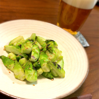 子持ち高菜の塩炒め