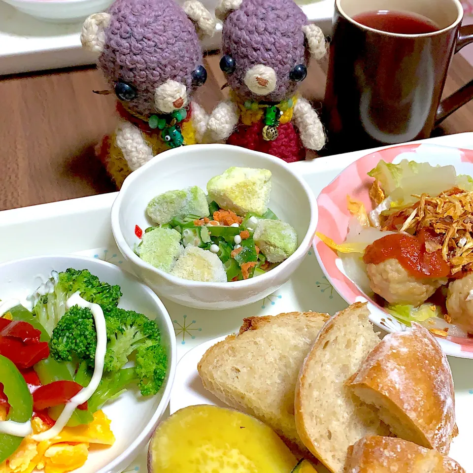 Snapdishの料理写真:朝ごぱん（≧∇≦）|chagashiさん