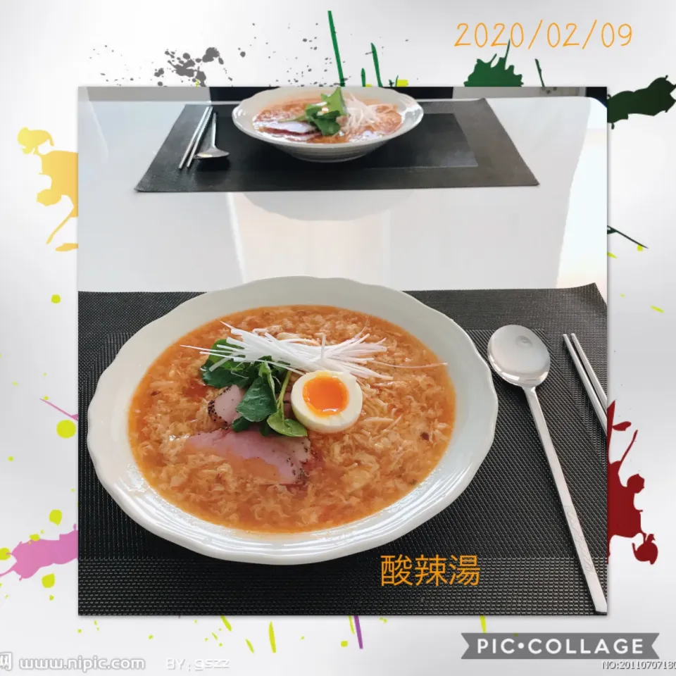 #酸辣湯麺#すーらーたんめん#お昼ご飯😆|みすてりあすゆっこさん