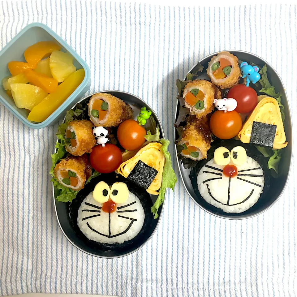 Snapdishの料理写真:👦🏻息子弁当👧🏻娘弁当|まいまいさん