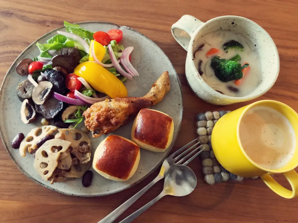 冷蔵庫の残り物一掃定食|こんぶさん