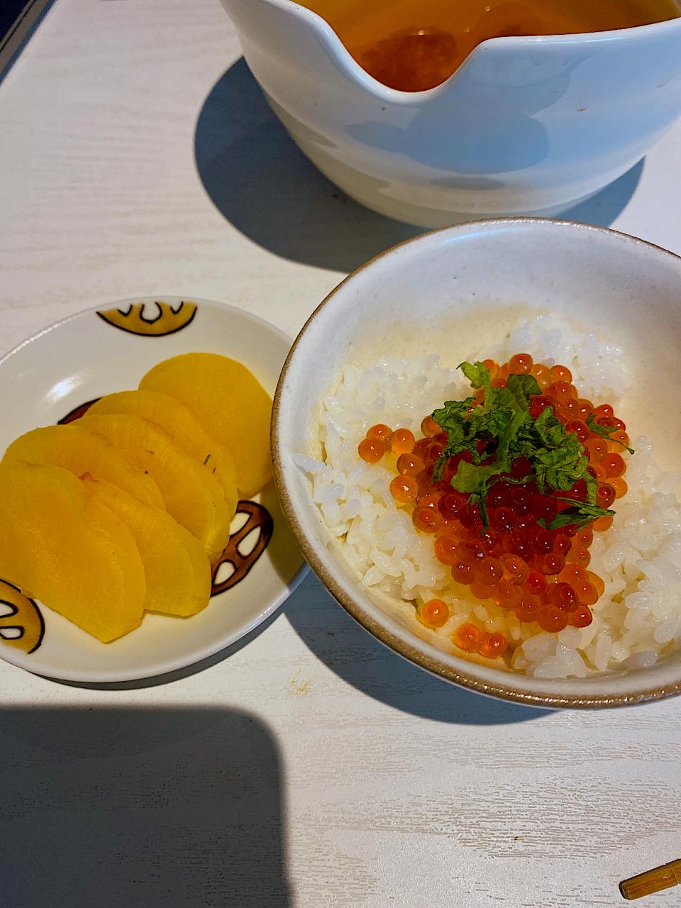 だし茶漬け　いくら　恵方巻の余り