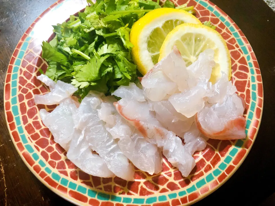 Snapdishの料理写真:snapper sashimi|AKO magicalさん