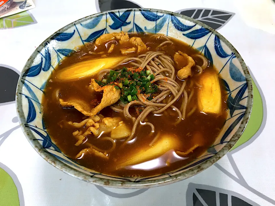 乾麺でカレー南蛮蕎麦😋|@KITAさん