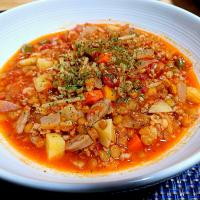 レンズ豆の具沢山スープ