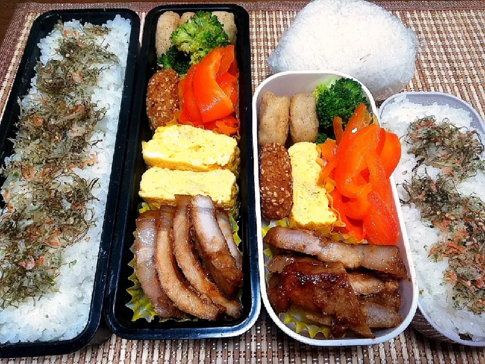 Snapdishの料理写真:娘と息子のお弁当|秀美«シュウビ»さん