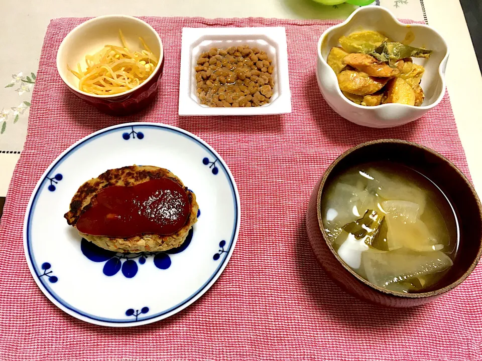 Snapdishの料理写真:おからハンバーグのご飯|みよさん