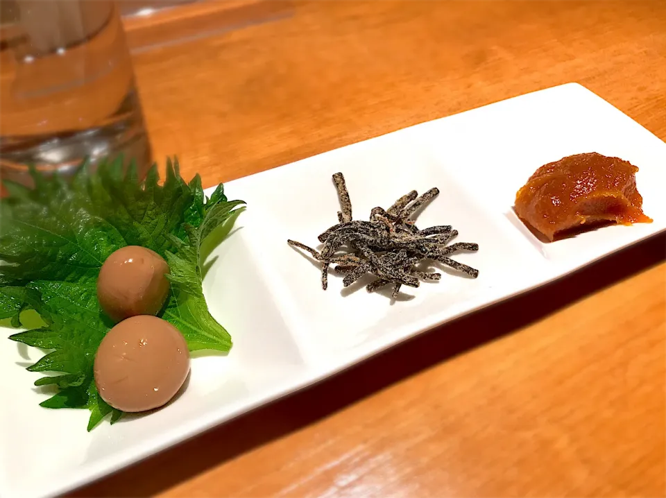 味付きウズラ　松葉炊き昆布　鯛味噌|もうちゃんさん