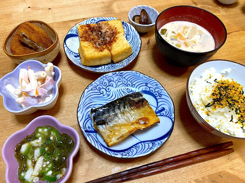 干しさば定食🍚ご飯がすすむ🍚|かおちゃんさん