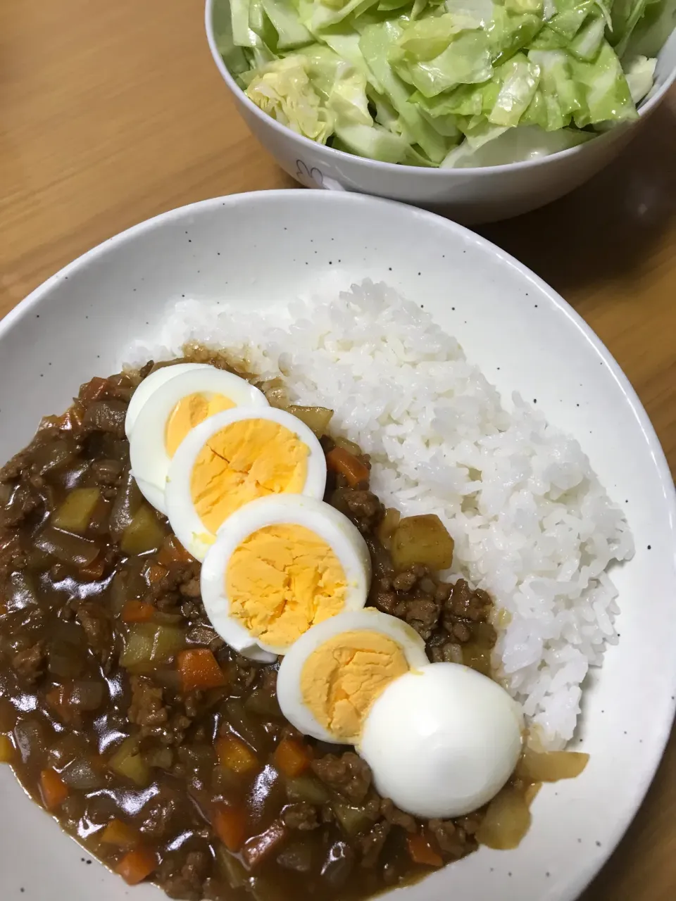 キーマカレー&やみつきキャベツ|sinさん