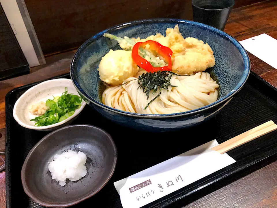 Snapdishの料理写真:とり玉天ぶっかけうどん|buhizouさん