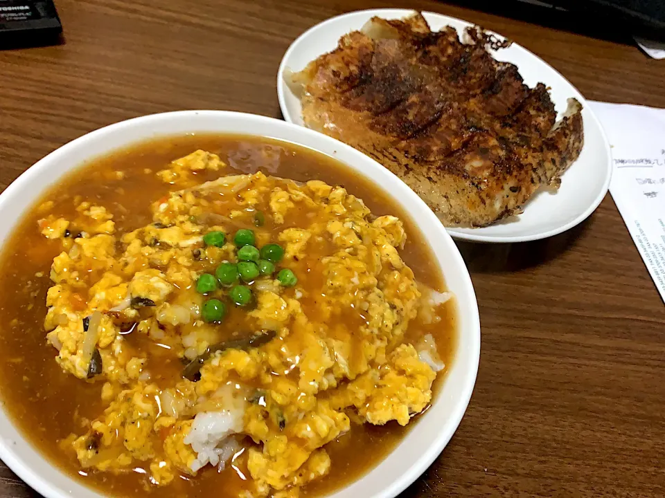 Snapdishの料理写真:天津飯セット|岩井壮太郎さん