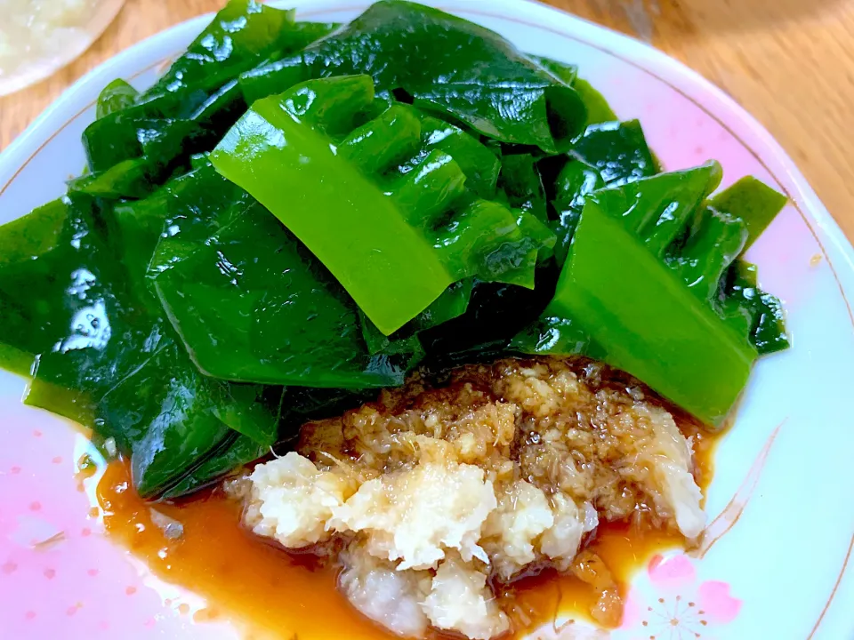 ワカメの刺身　生姜醤油|きらさん