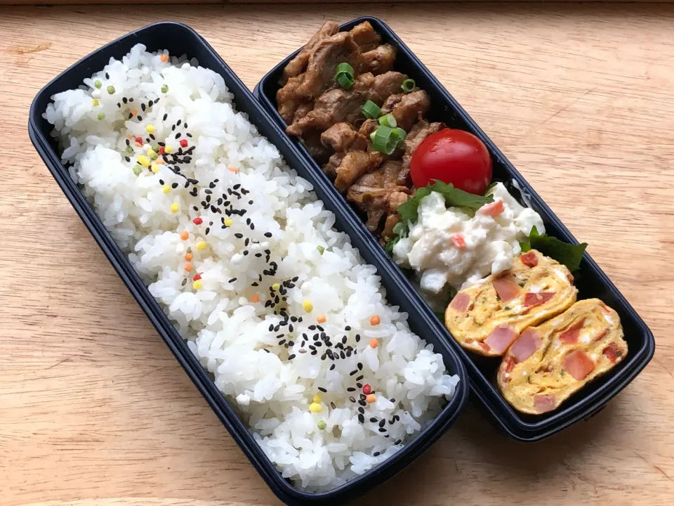 豚バラのネギ塩レモン炒め 弁当|弁当 備忘録さん