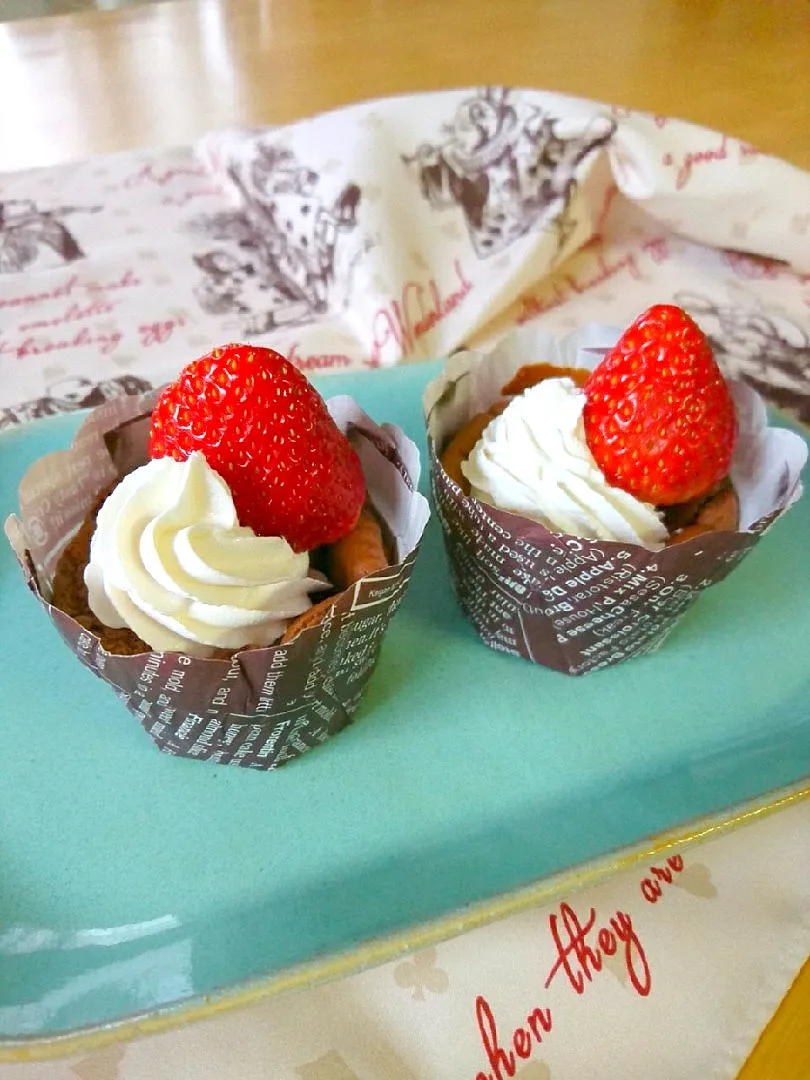 バレンタインにチョコレートチーズケーキ💕|いちごさん