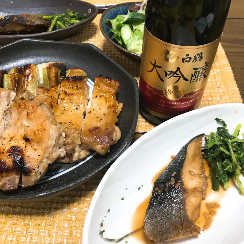 銀鱈の煮付け、定番のチキンのグリル焼き！日本酒🍶で|naoさん