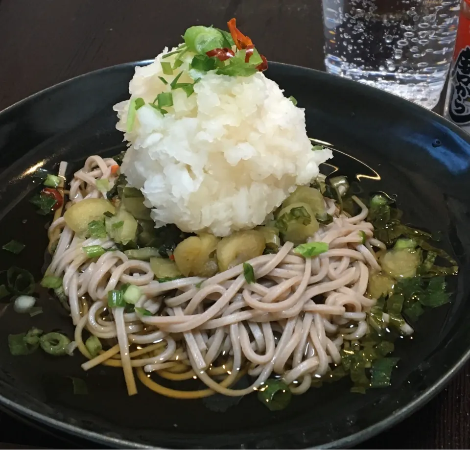 晩ごはん⭐️⭐️⭐️                                           野沢菜おろし蕎麦|ぽんたさん