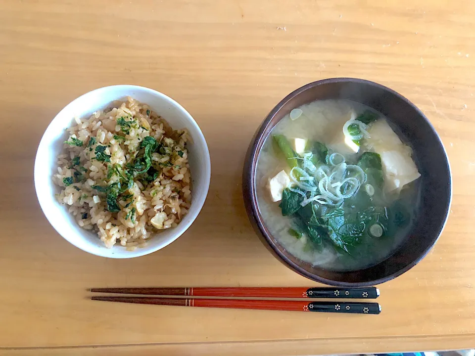 あおさとあさりの炊き込みご飯|黒蜜きなこさん