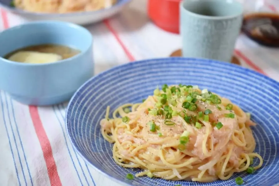 明太子クリームパスタ|うにんぱすさん