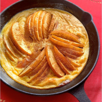 スキレットでりんごの豆乳クラフティ