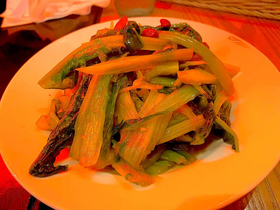 Sautéed A vegetables with Taiwanese bean sauce|skyblueさん