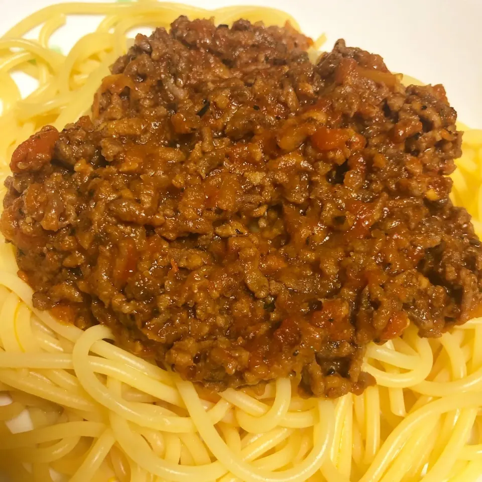 Snapdishの料理写真:手作りトマトソースでミートソース|Mitukoさん