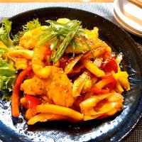 しっとり胸肉のコチュジャン炒め