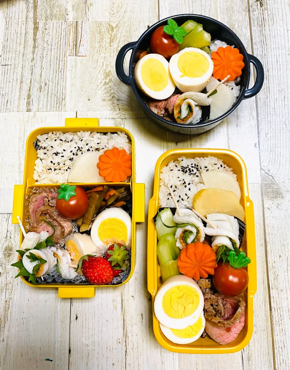 Snapdishの料理写真:ローストビーフのお弁当|mamechanさん