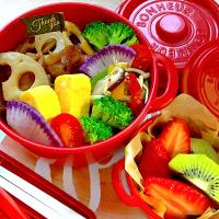 豚肉とレンコンのオイスターソース炒め弁当🍱