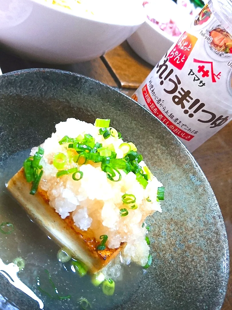 Snapdishの料理写真:豆腐ステーキ✨うまつゆがけ💮|hiroeさん