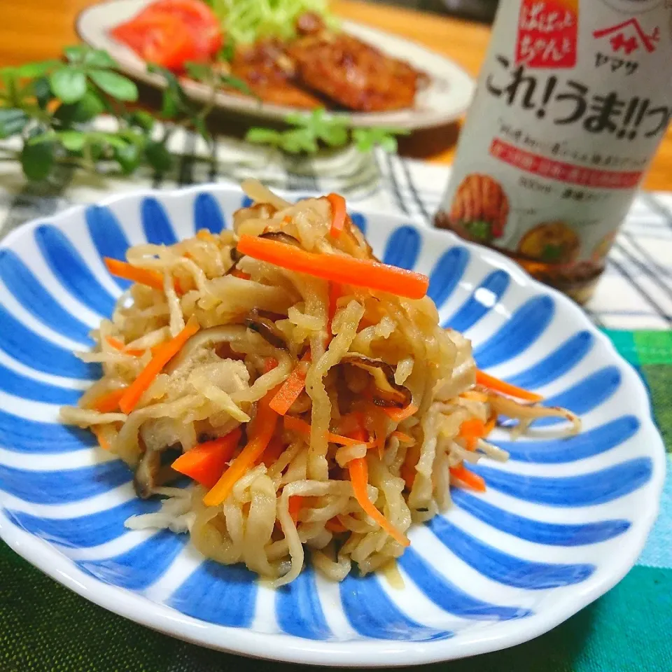 からあげビールさんの料理 作りおきにも◎メイン級のガッツリ系!お肉ゴロゴロ切り干し大根の煮物|とまと🍅さん