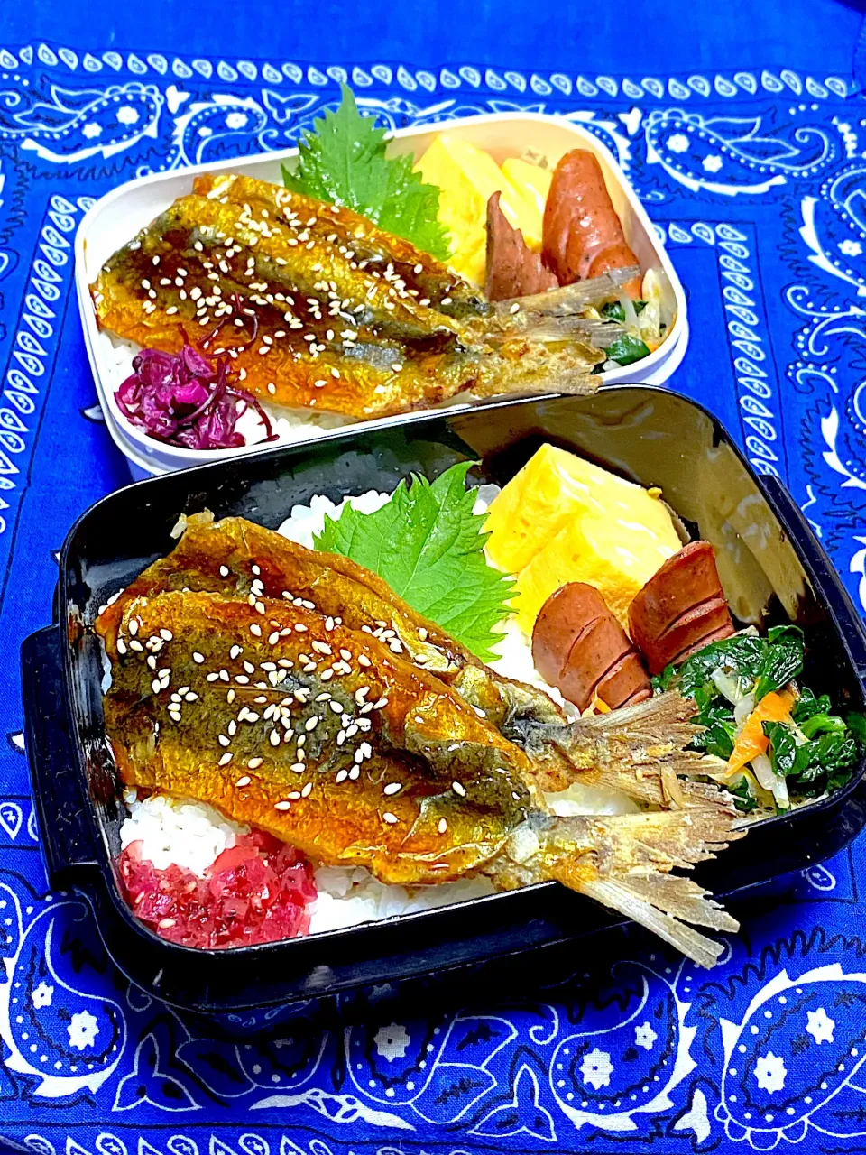 息子のお弁当(強制～いわしの蒲焼😛)|かあたんさん