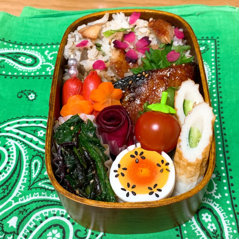 旦那のお弁当2 鯖の味醂干し弁当にしました|ヤマネコさん