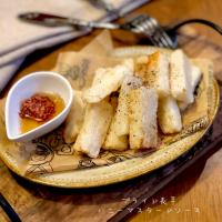 chiaki3さんの料理 白い芋たち✨調味料１つで🧂デリ風おかず 2品💕 ＊里芋とクリチのデリ風サラダ（透明醤油） ＊フライド長芋（マキシマム） #透明醤油#マキシマム#パンのお供⇨今回は長芋のみ✨カンタン美味しい😬