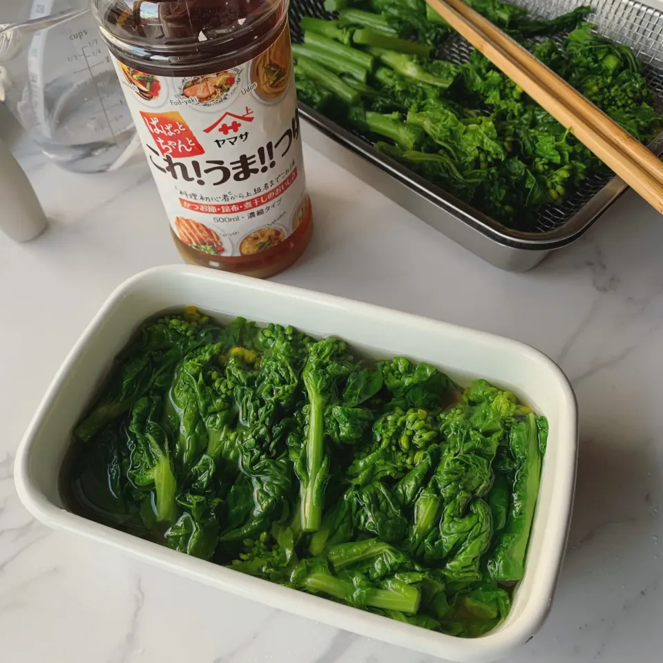 アッチさんの料理 菜の花のつゆだくおひたし|kayoさん