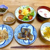 さんまとチーズのはさみ焼き定食☺️