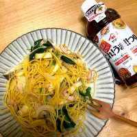 ほうれん草ときのこの和風パスタ♡|くまこさん