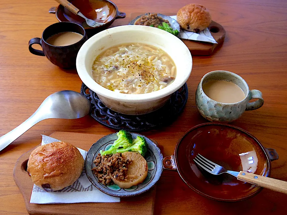 あったか味噌汁で朝ごはん|@chieko_tanabe_さん