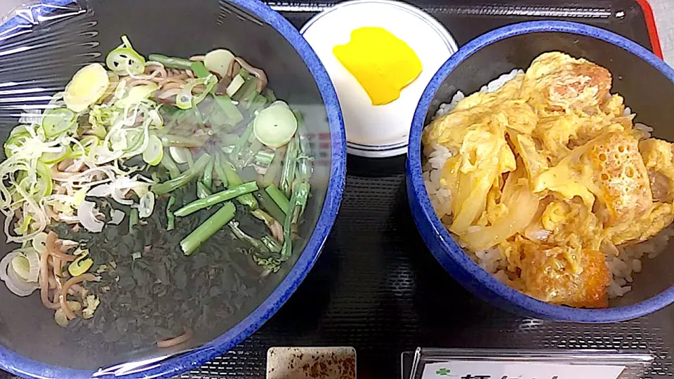 麺セット　山菜そば＆ハーフカツ丼|nyama1さん