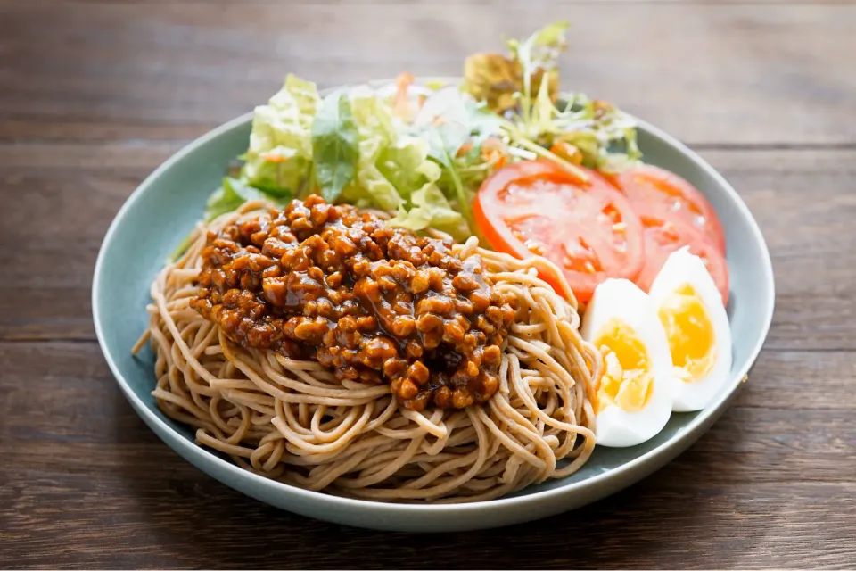 Snapdishの料理写真:大豆ミートでジャージャー麺風|hiroさん