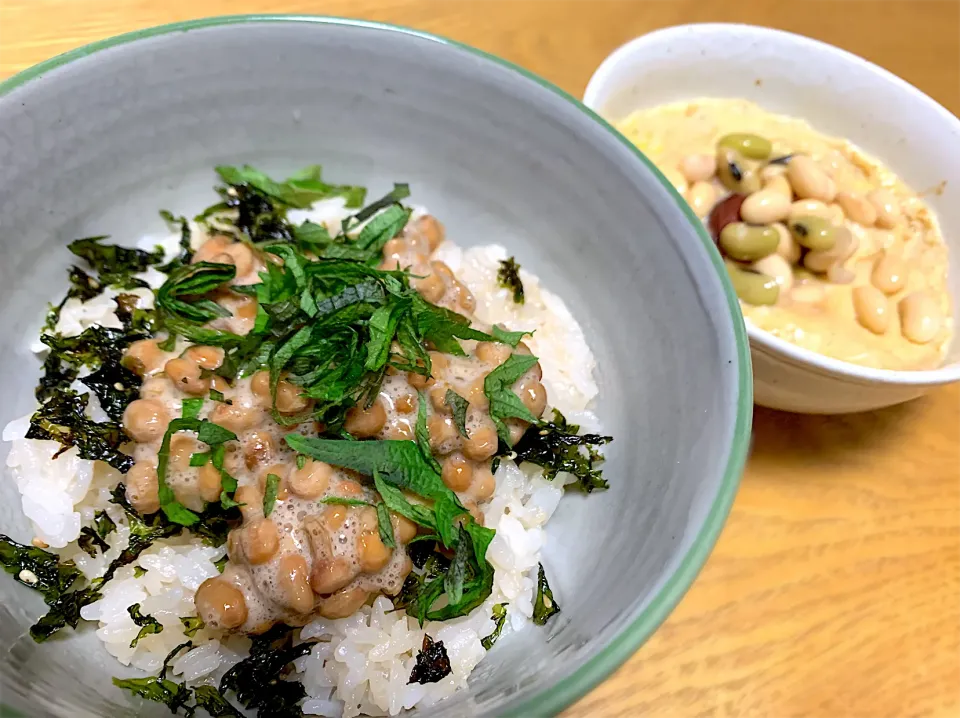 納豆ご飯と簡単茶碗蒸し♪|あやさん