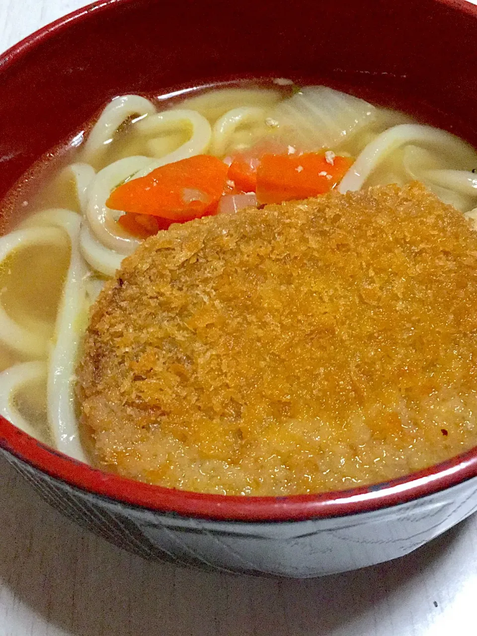 お鍋のスープで野菜コロッケうどん|Ayaさん